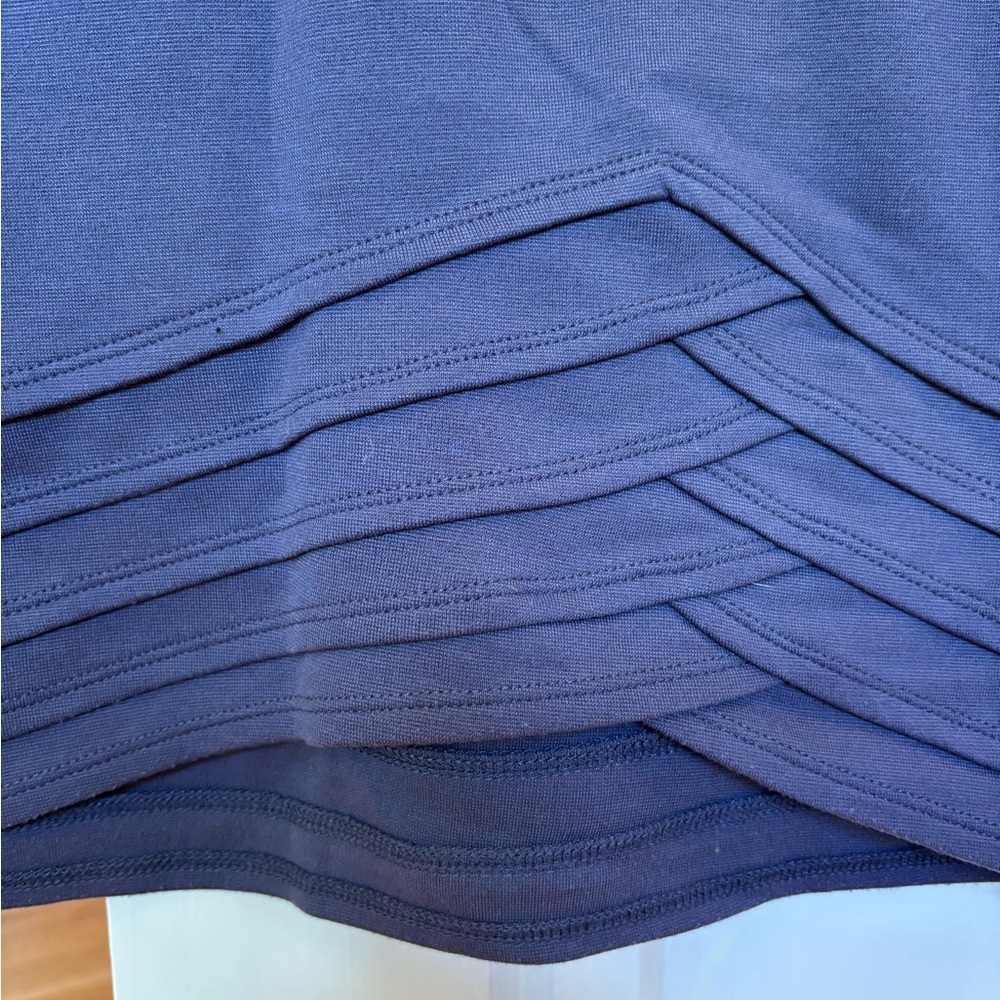 Silence + Noise Blue Asymmetrical Tiered Mini Skirt
